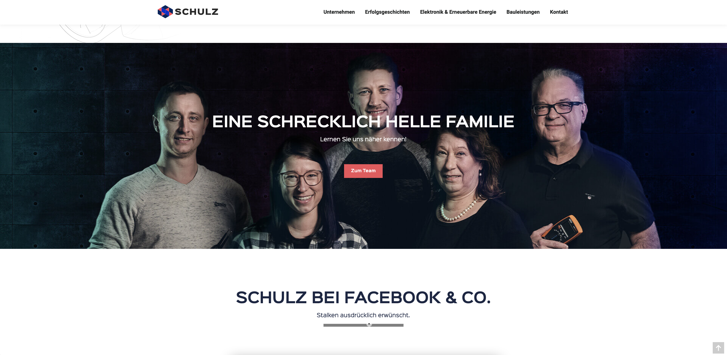 Familienportrait des Unternehmens Schulz auf Ihrer Website - Werbeagentur Handwerk, von der  Meisterstück Agency aus Köln