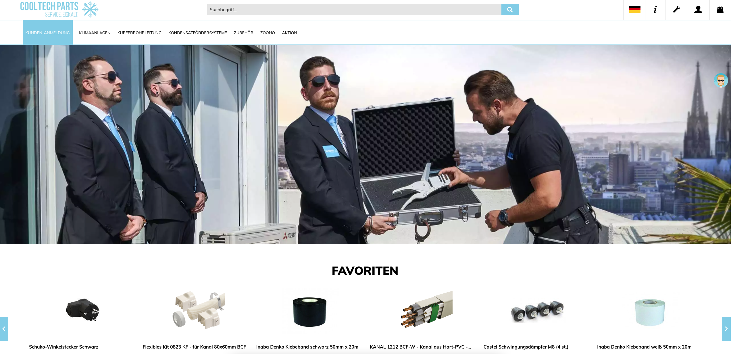 Startseite der Website des Unternehmens Cool Tech Parts - Digitalisierung im Handwerk, von der Meisterstück Agency aus Köln