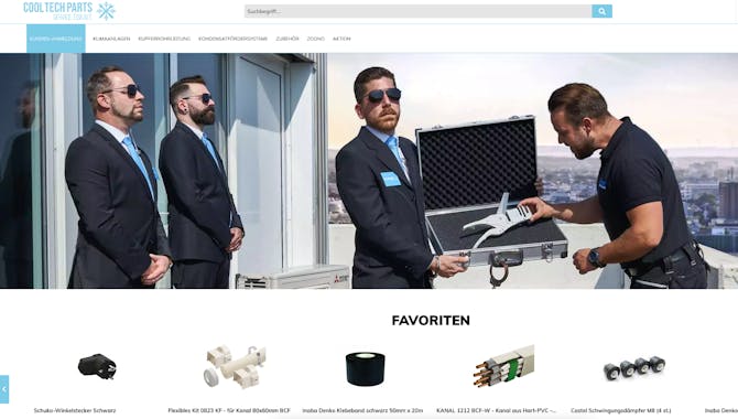 Startseite der Website des Unternehmens Cool Tech Parts - Digitalisierung im Handwerk, von der Meisterstück Agency aus Köln