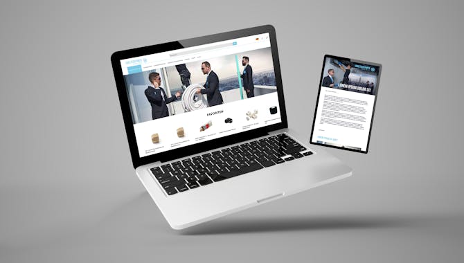 Website Präsentation zu den Produkten von Cool Tech Parts auf einem Laptop und einem Tablet - Digitalisierung im Handwerk, von der Meisterstück Agency aus Köln