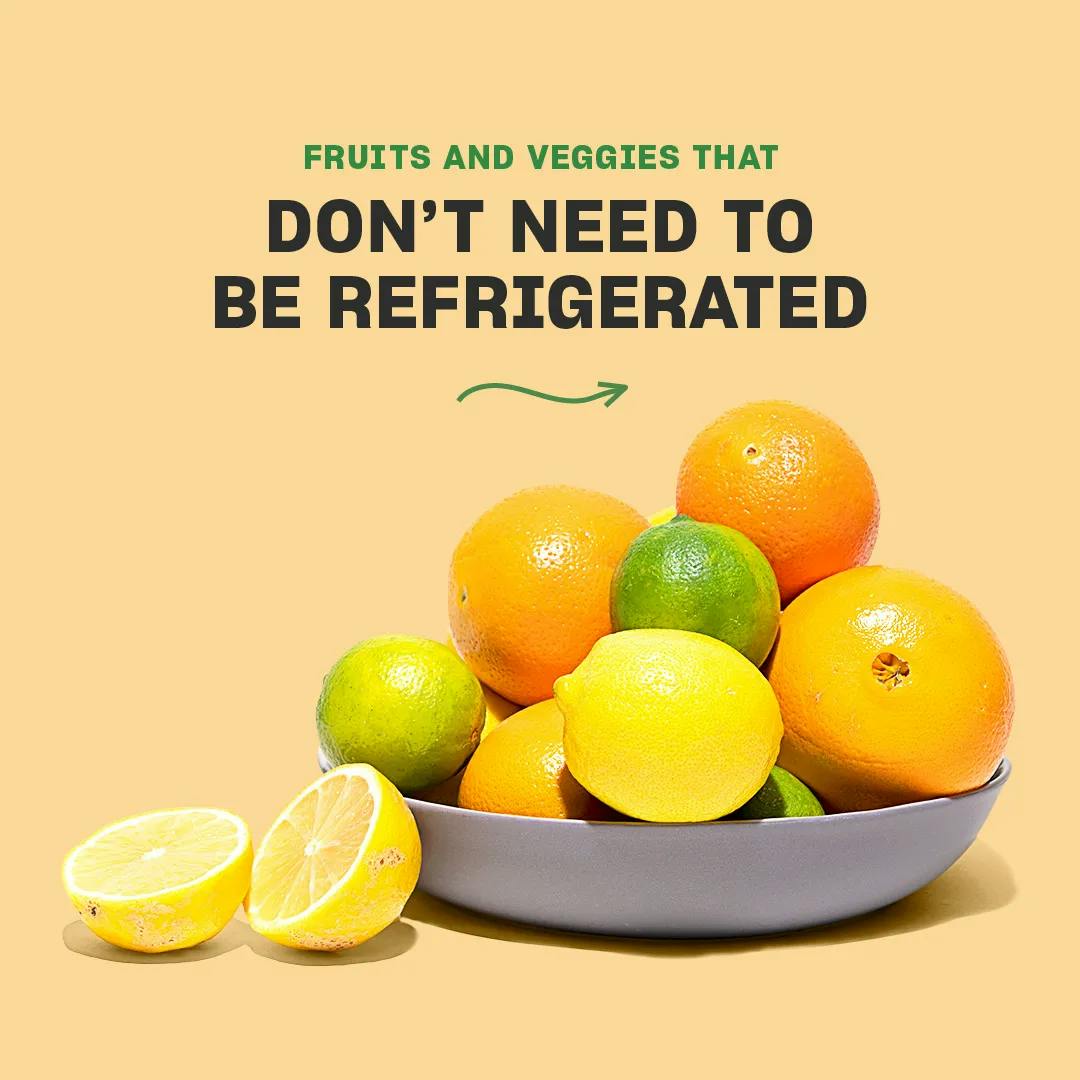Fruits and veggies that don't need to be refrigerated