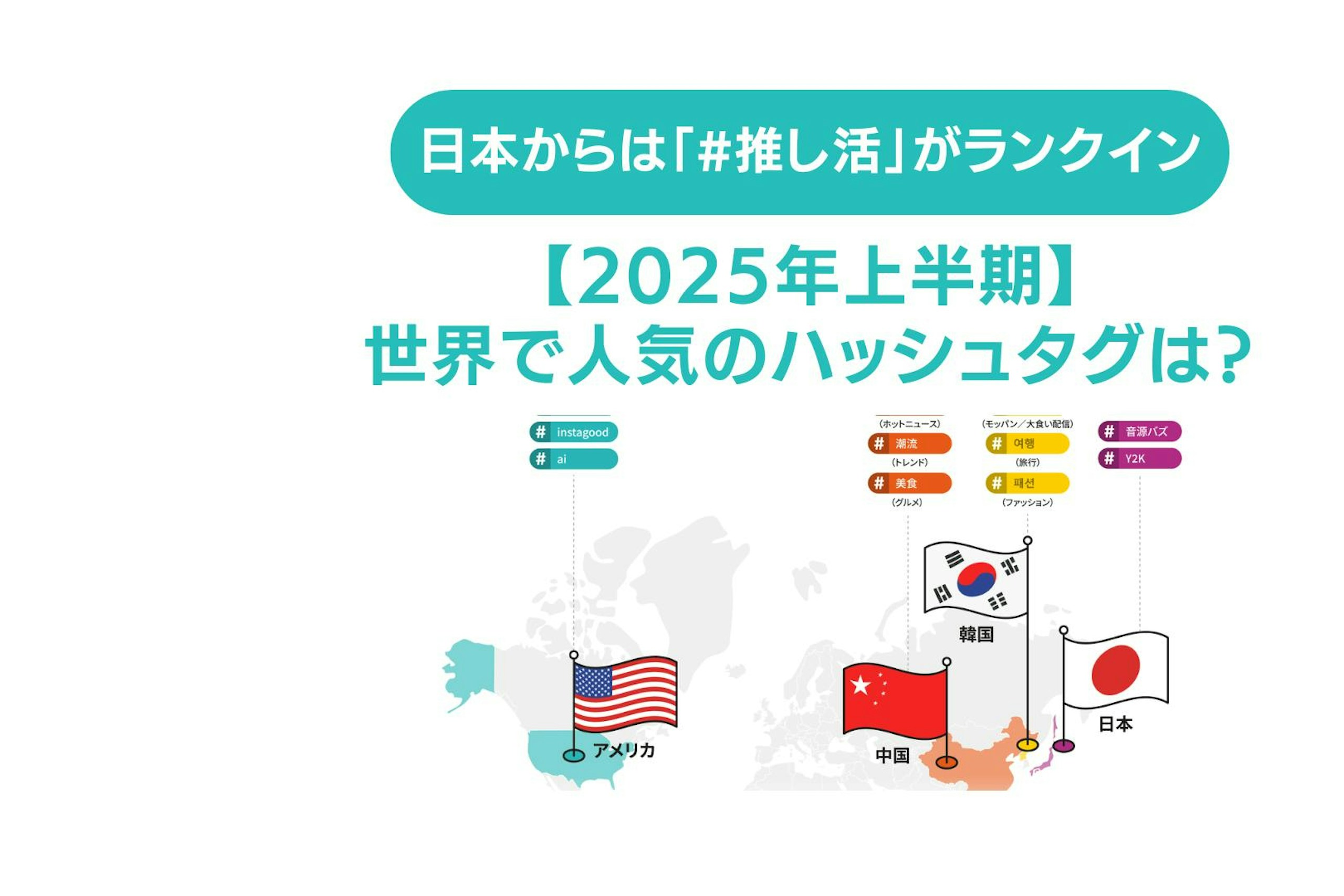 【2025年上半期】世界で人気のハッシュタグは?日本からは「#推し活」「#Y2K」がランクイン