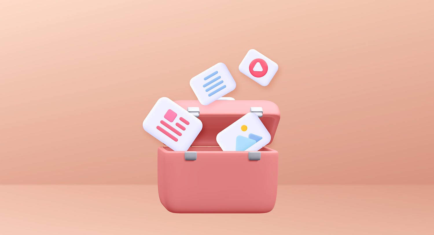 An illustration representing a PR media kit