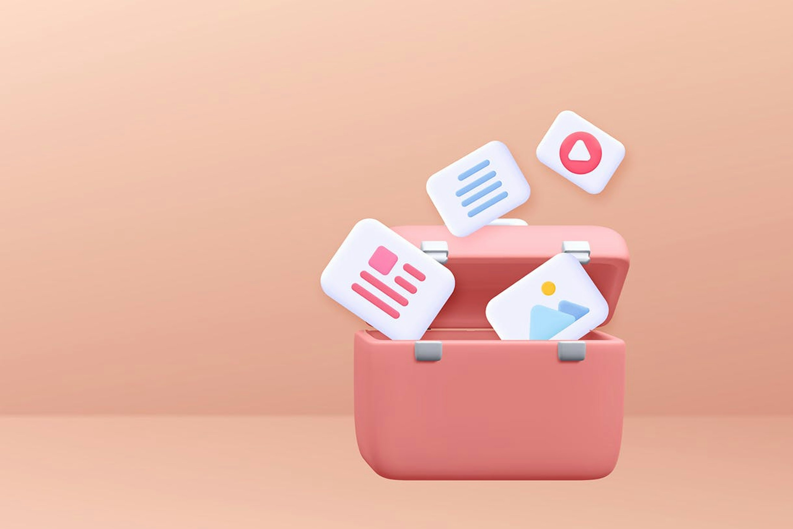 An illustration representing a PR media kit