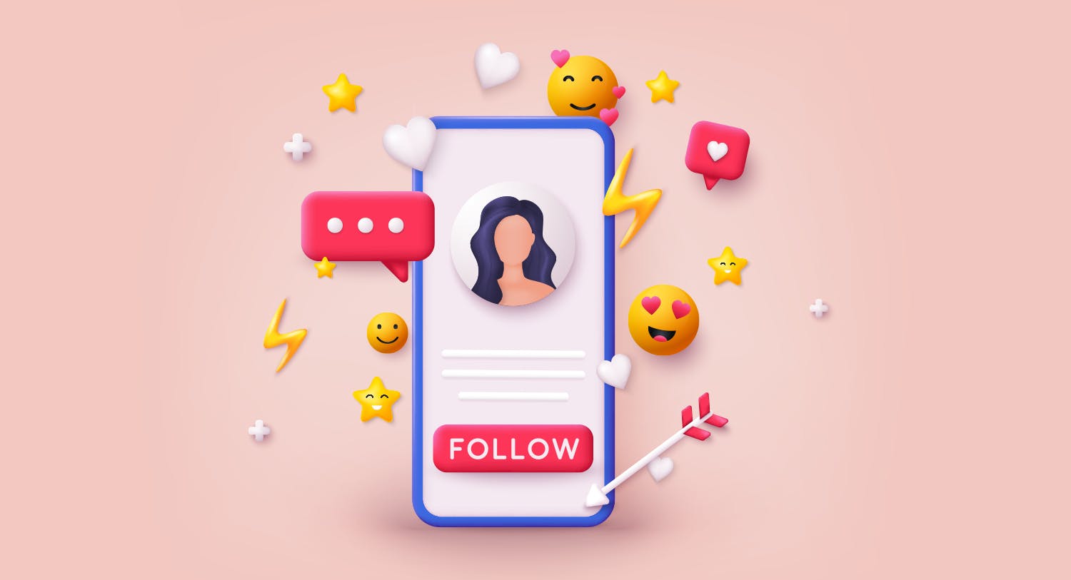 A phone screen featuring a profile picture and a large  "follow" button, for a blog about rules of engagement for influencer marketing.