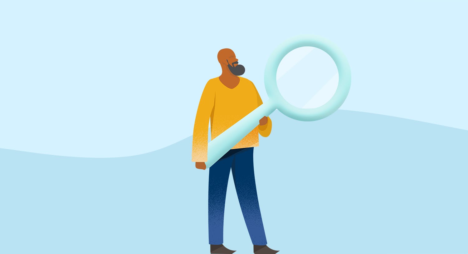 Looking for an alternative social media management solution? This image of a man holding a giant magnifying glass represents how monumental that search can feel. In this blog, we explore alternative social media solutions to Agorapulse.
