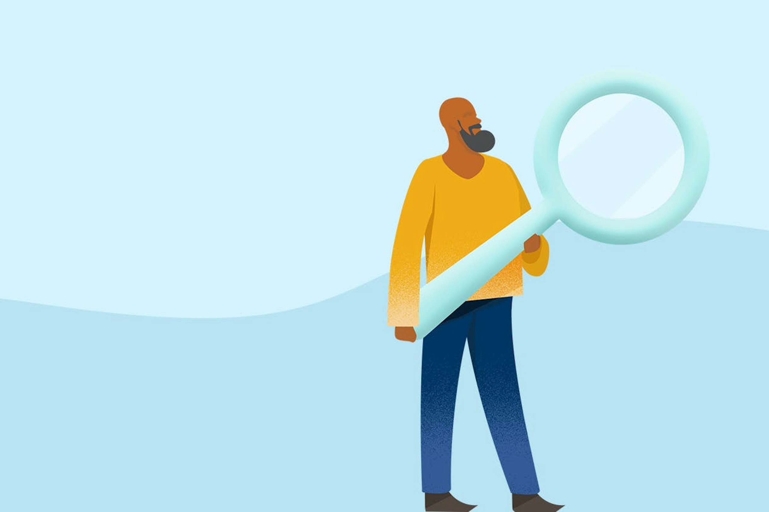 Looking for an alternative social media management solution? This image of a man holding a giant magnifying glass represents how monumental that search can feel. In this blog, we explore alternative social media solutions to Agorapulse.