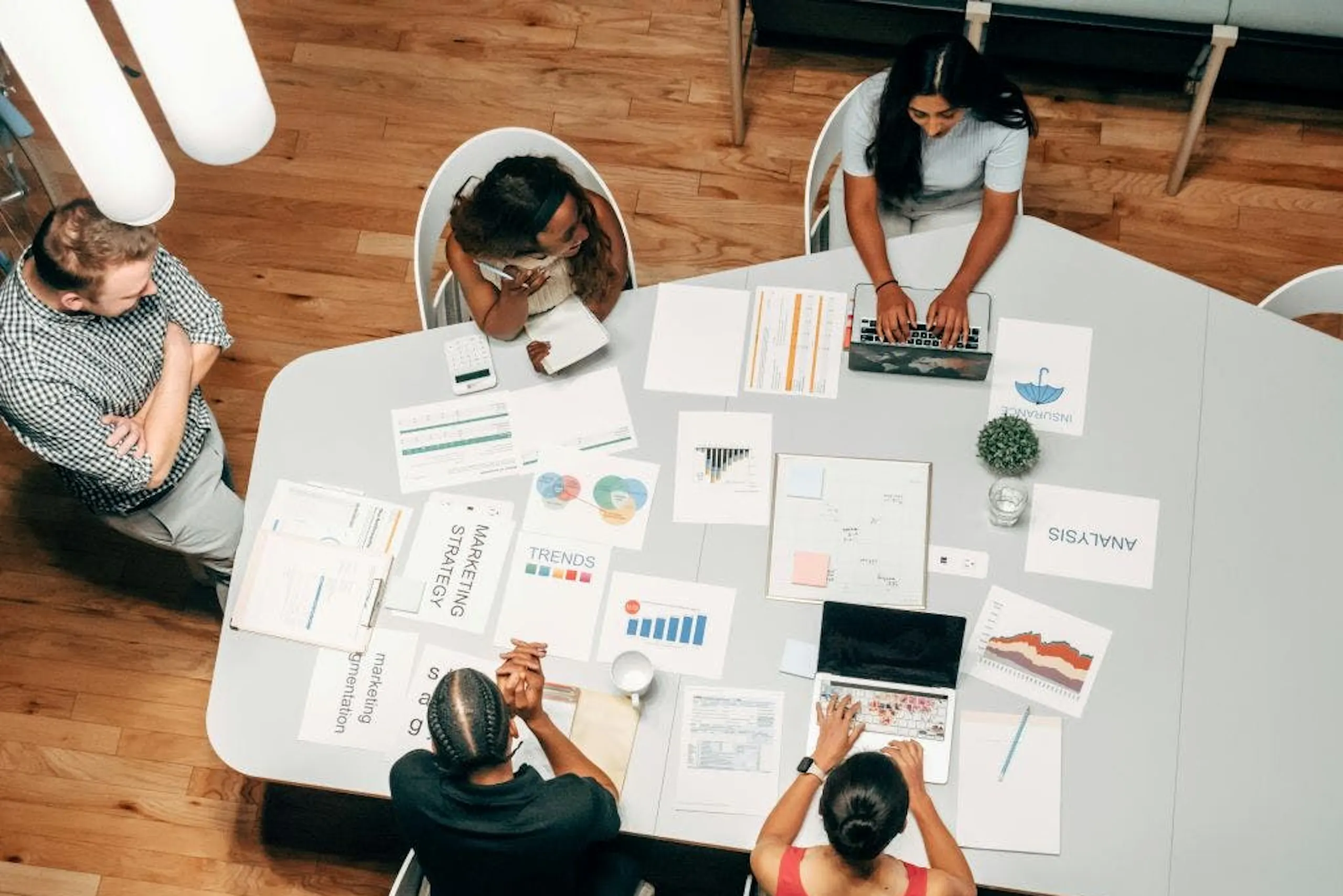 A marketing agency office. 