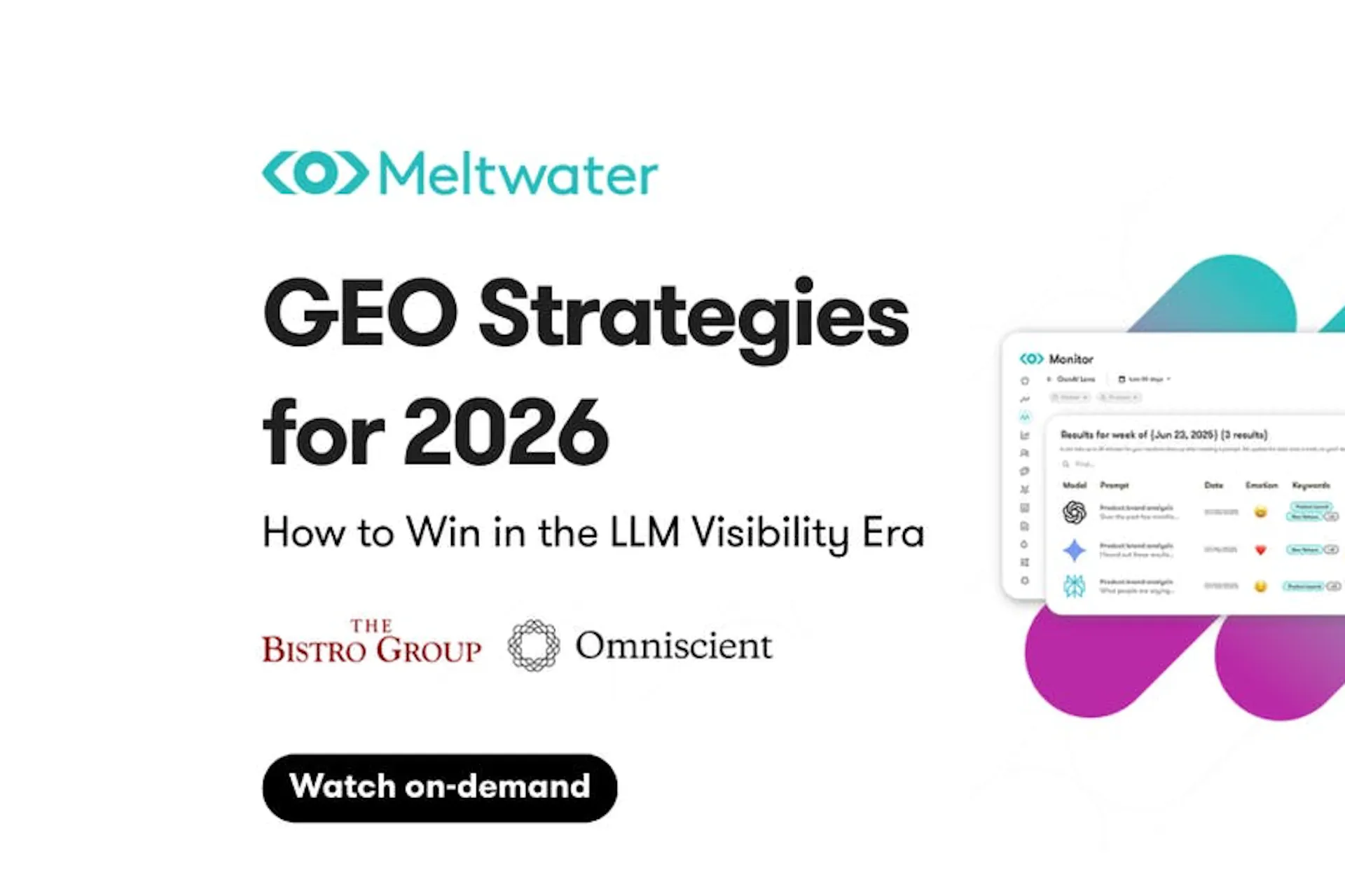 Banner for GEO Strategies for 2026 Webinar