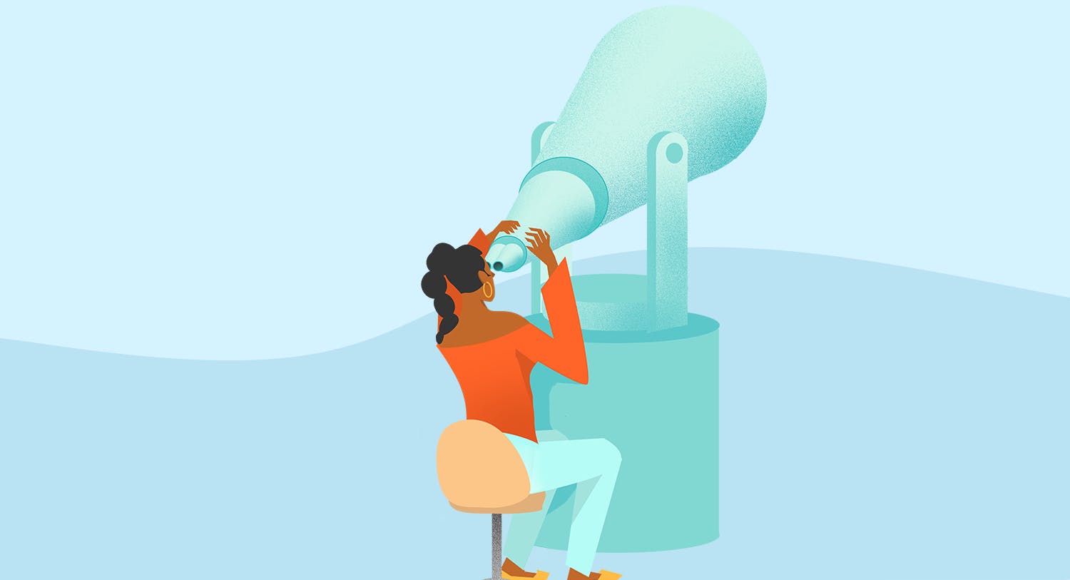 Looking for an alternative social media management solution? This image of a woman staring into a giant telescope represents how monumental that search can feel. In this blog, we explore alternative social media solutions to Hootsuite.