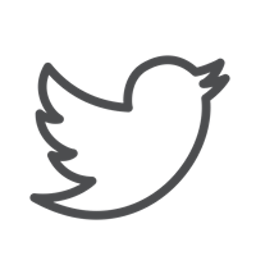 Twitter Symbol in grau