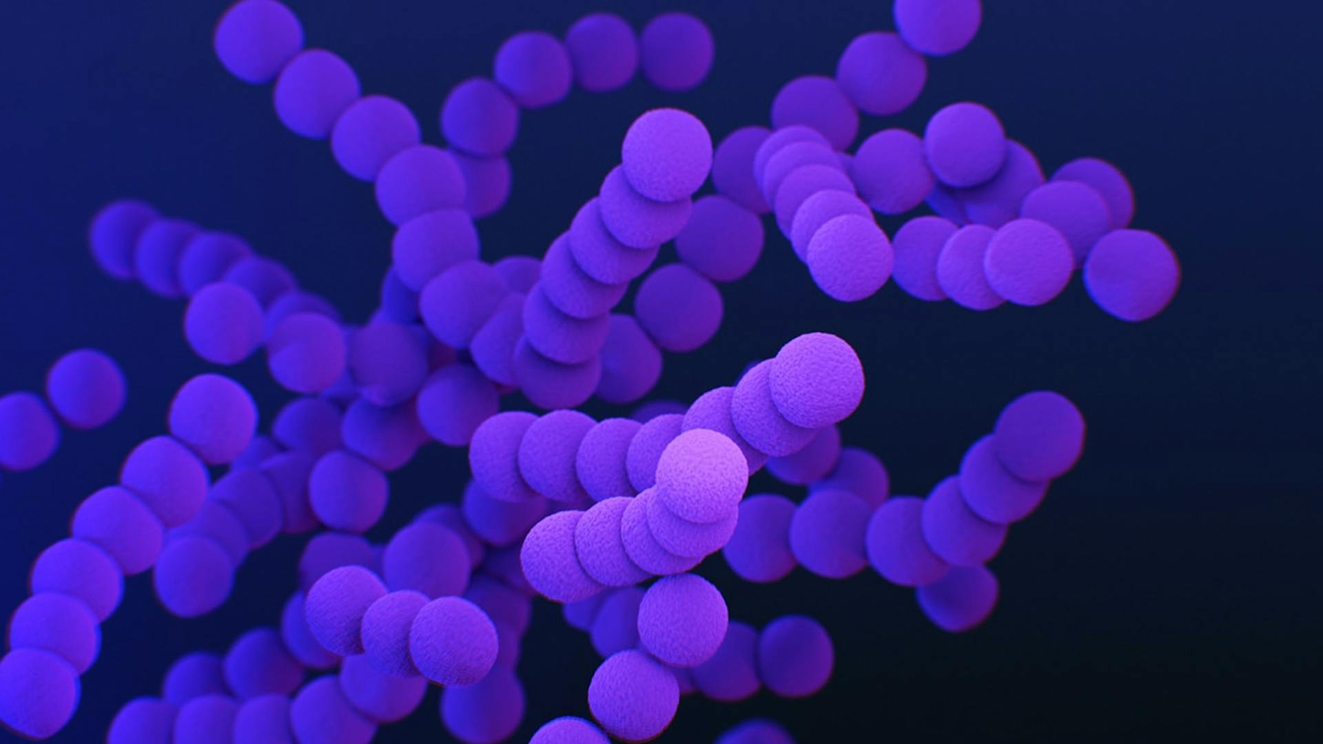 Image of purple molecules