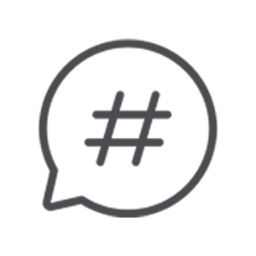 hashtag speech bubble icon