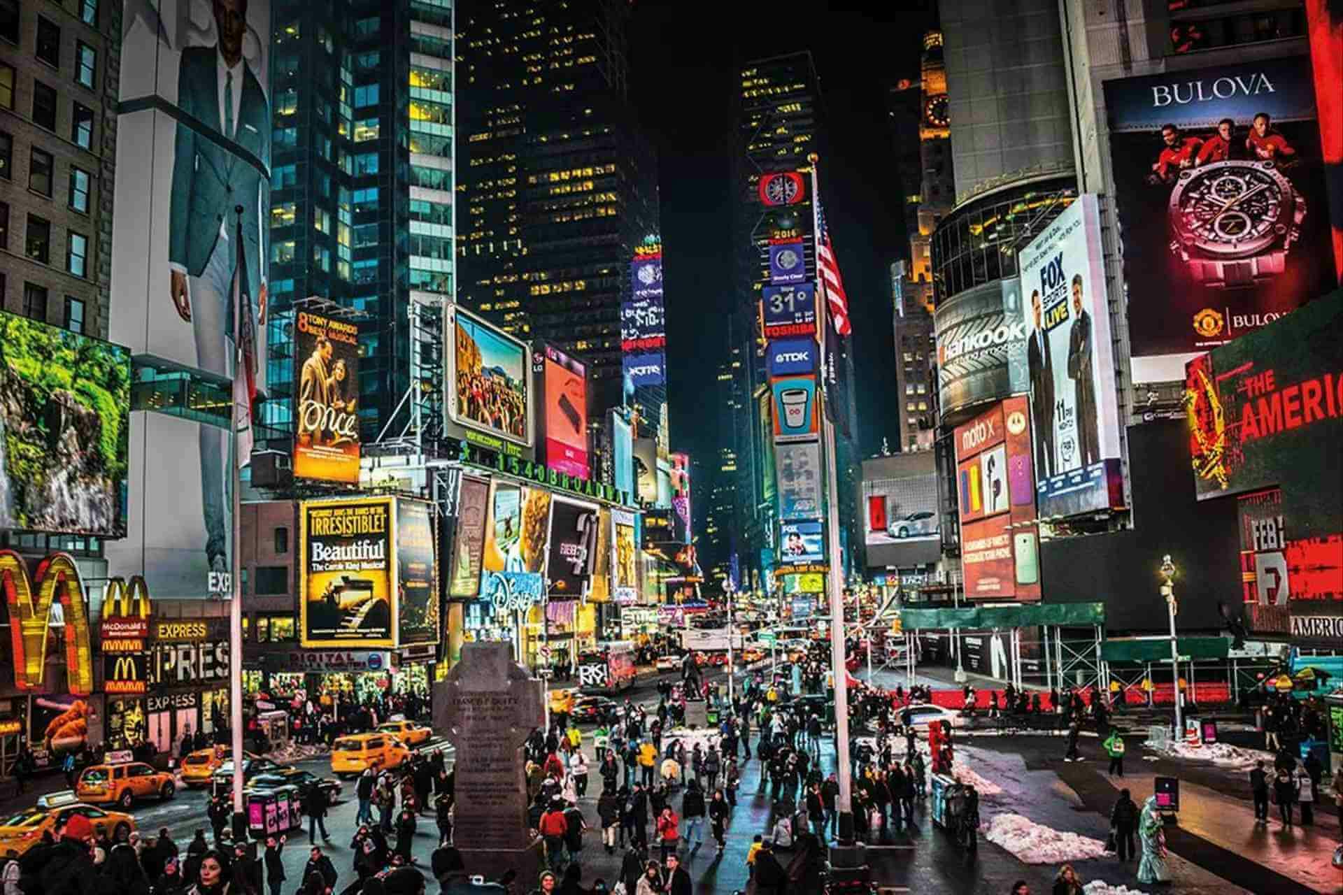 Photo de Times Square de nuit