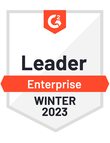 Meltwater G2 badge enterprise leader Winter 2023