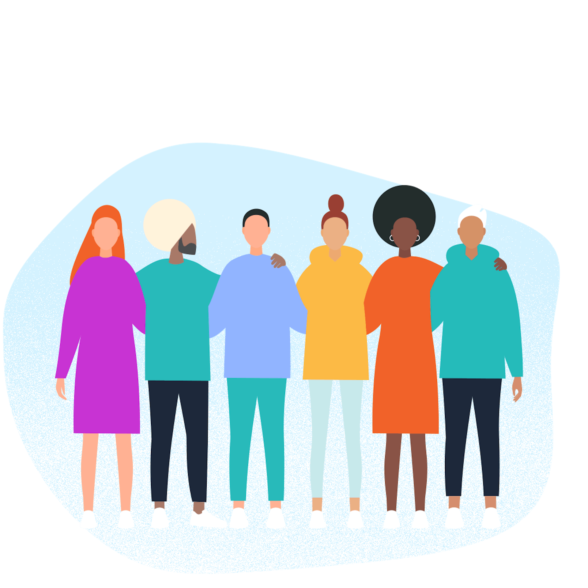 people illustration for diversity, equity, and inclusion