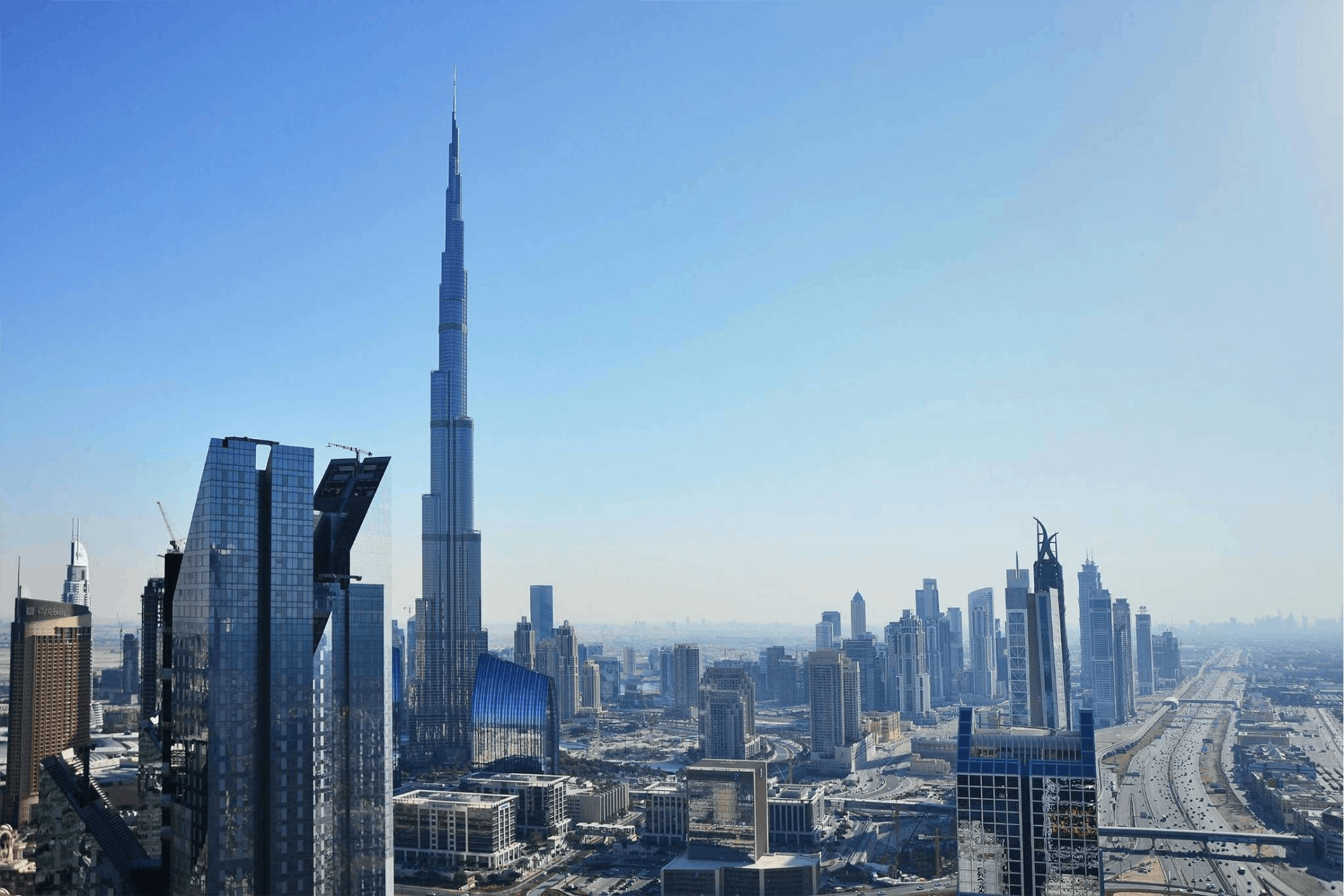 Photo of a city with sky scrapers