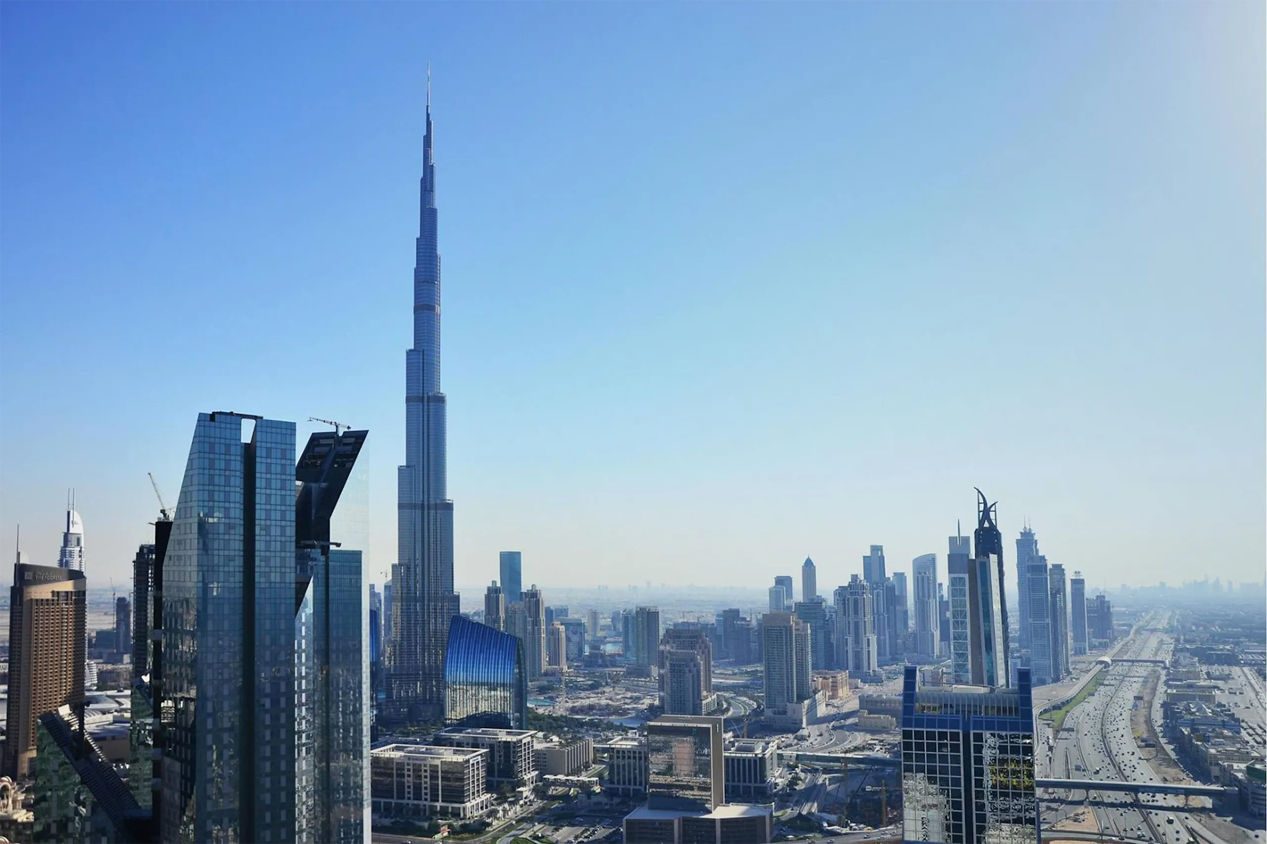 Photo of a city with sky scrapers