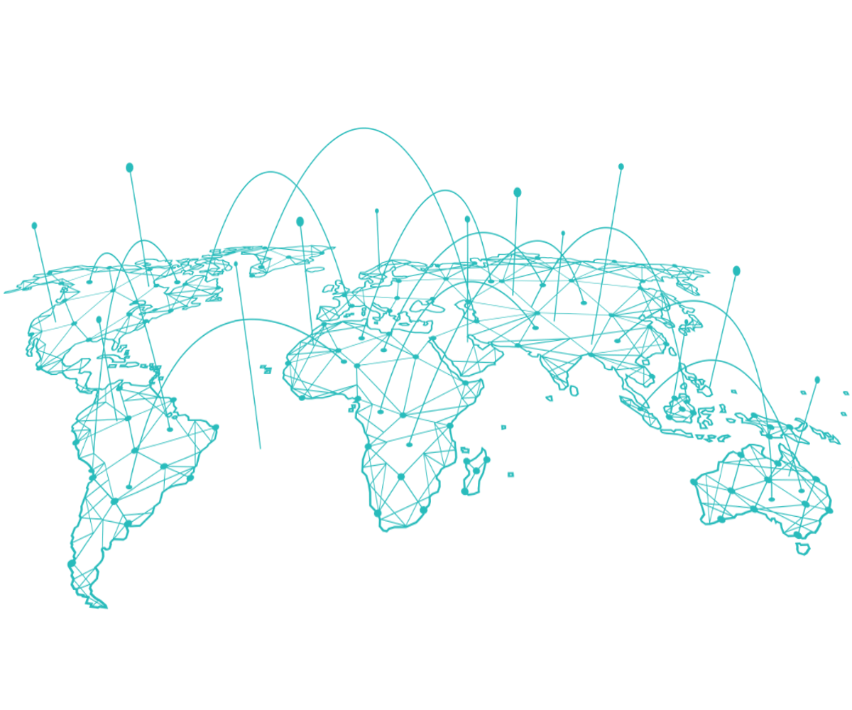 Carte du monde sur fond vert