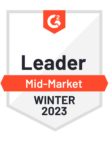 Meltwater G2 badge mid-market leader Winter 2023