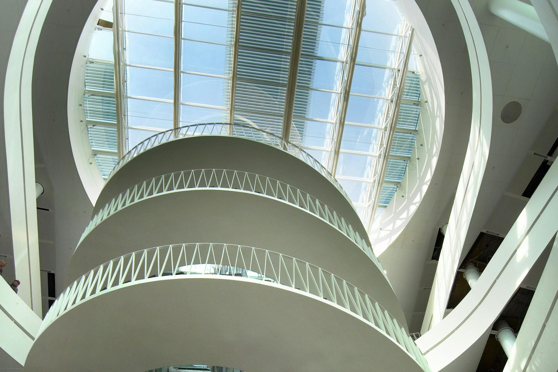 Photo of a beautiful white staircase