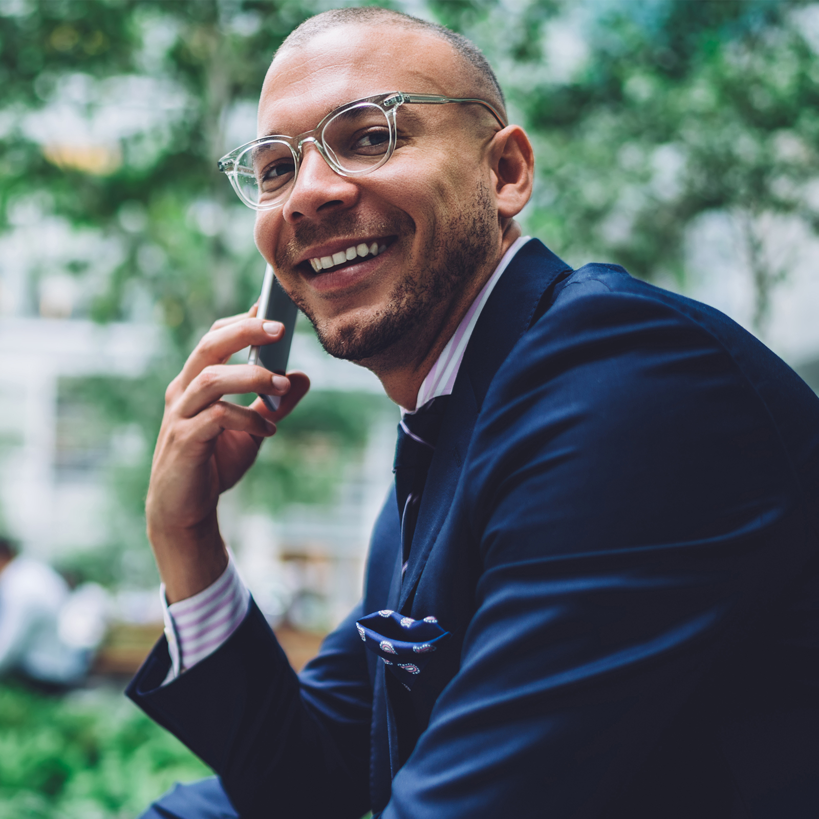 a man talking on his phone