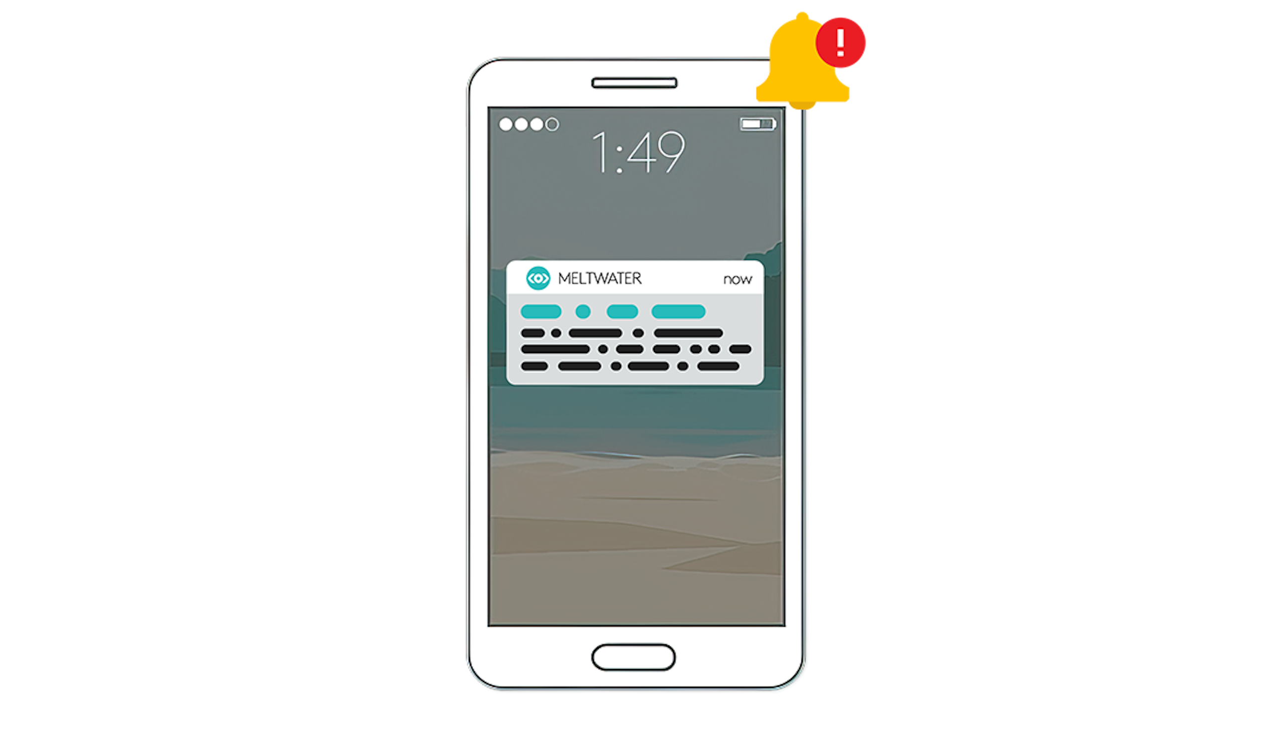 Illustration de la solution de veille médiatique permettant les alertes en temps réel de Meltwater