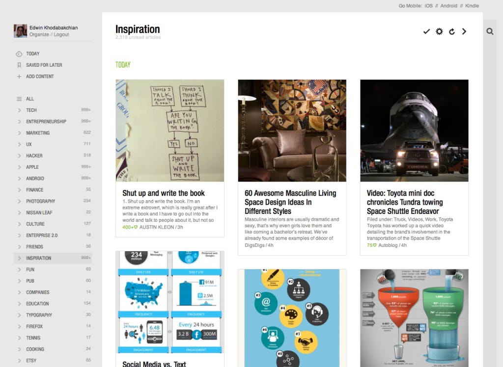 outil de veille curation feedly