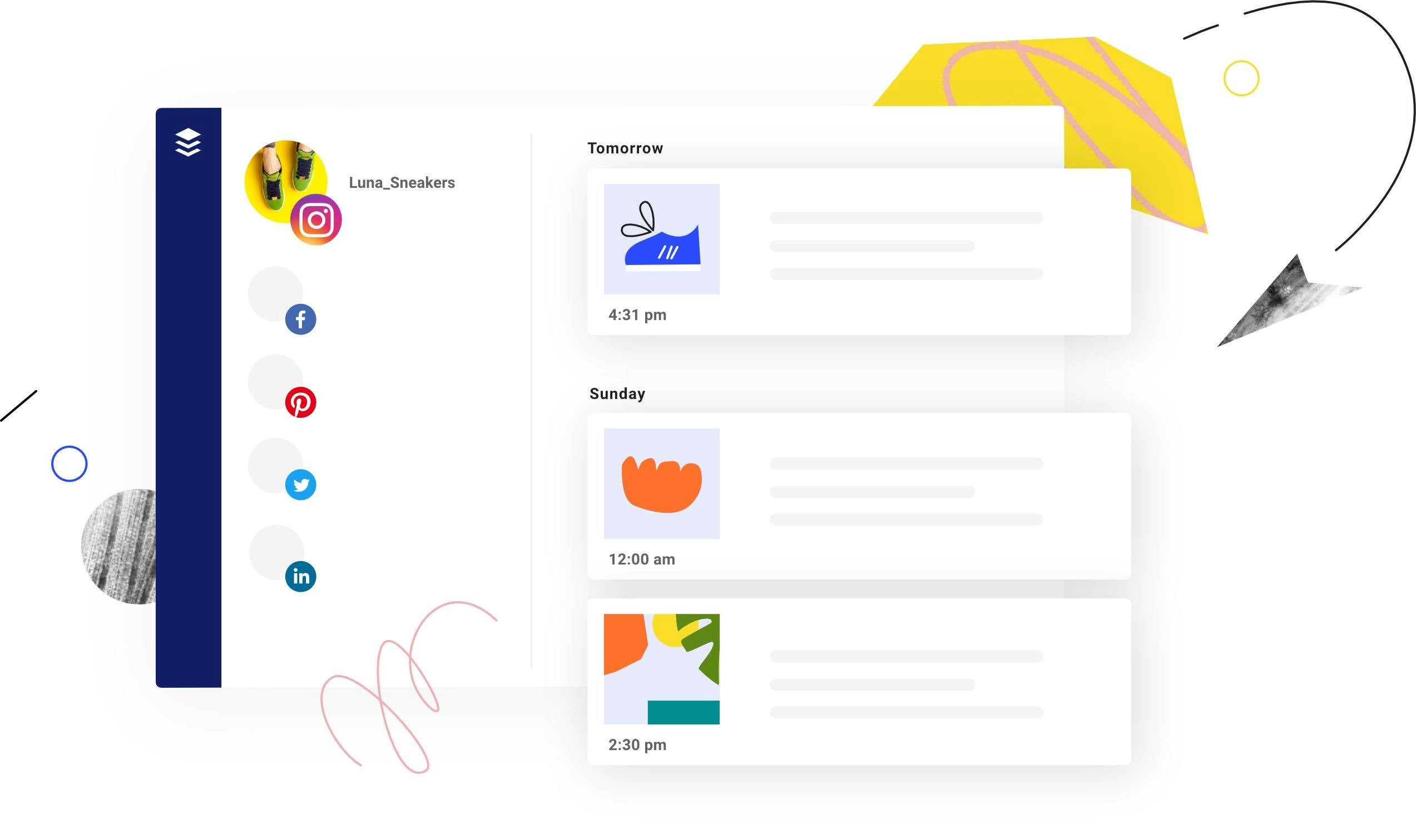 Screenshot des Social Media Monitoring Tools von Buffer