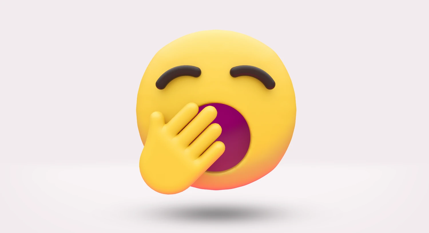 Illustration of a yawning smiley showcasing influencer fatigue