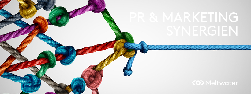 PR und Marketing Synergien Seil bunte Knoten in Seilen