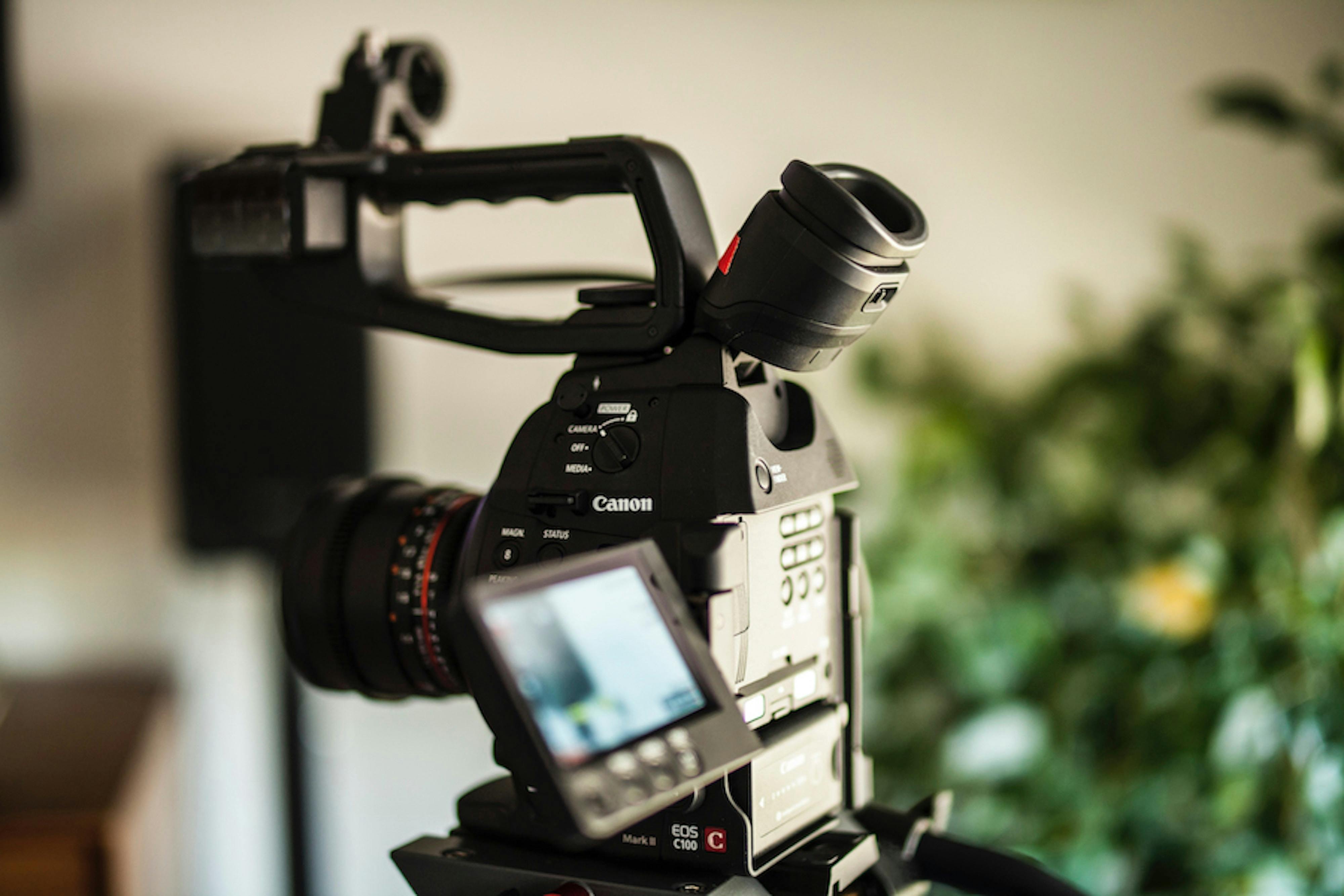 Film camera in room