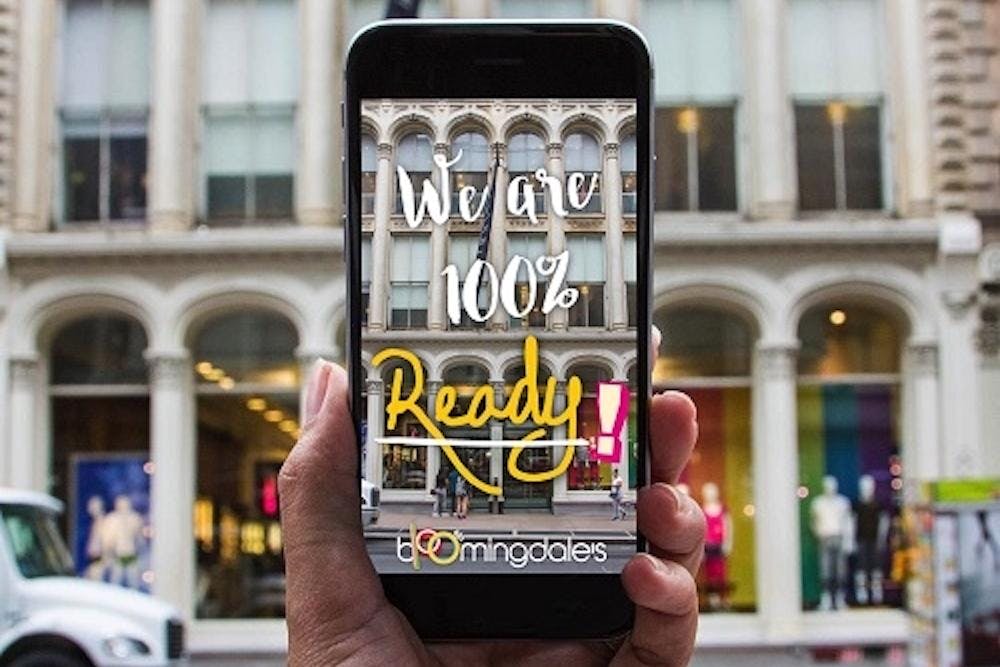 Bloomingdales Snapchat smartphone