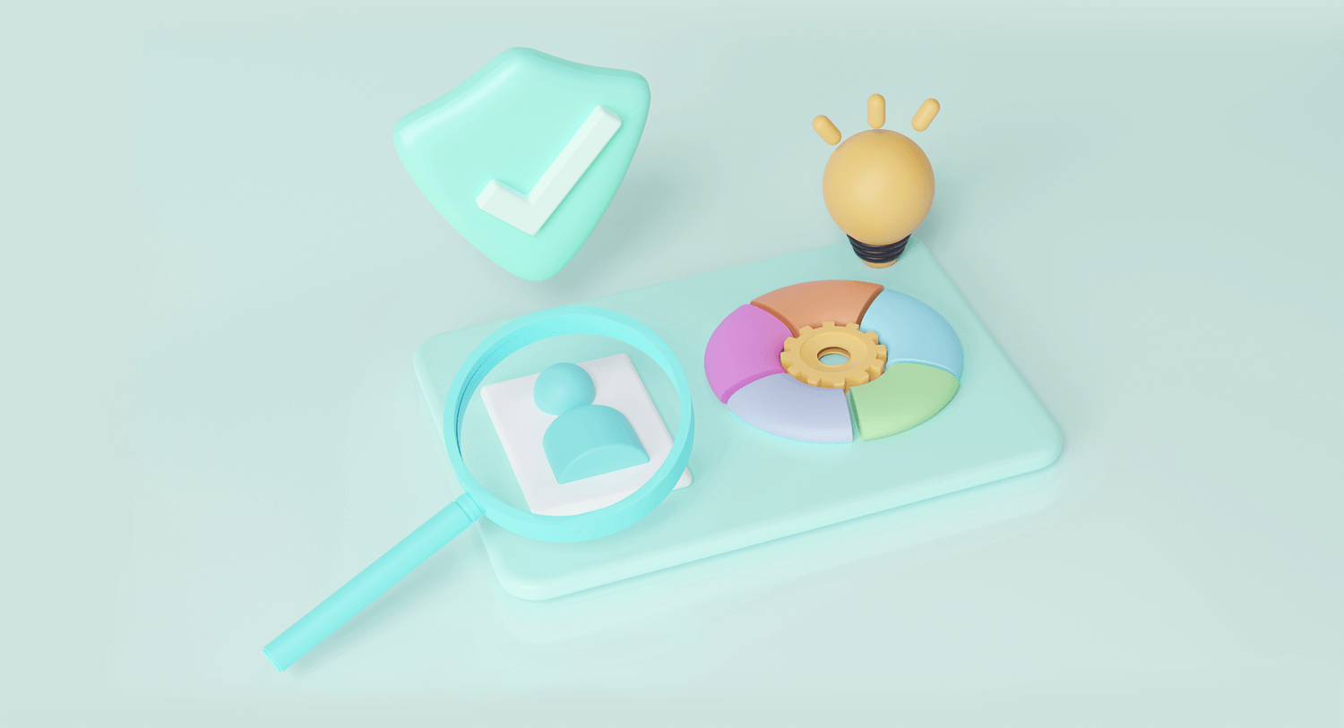 Illustration of a customer profile under a magnifying glass. Customer profiling guide blog post.