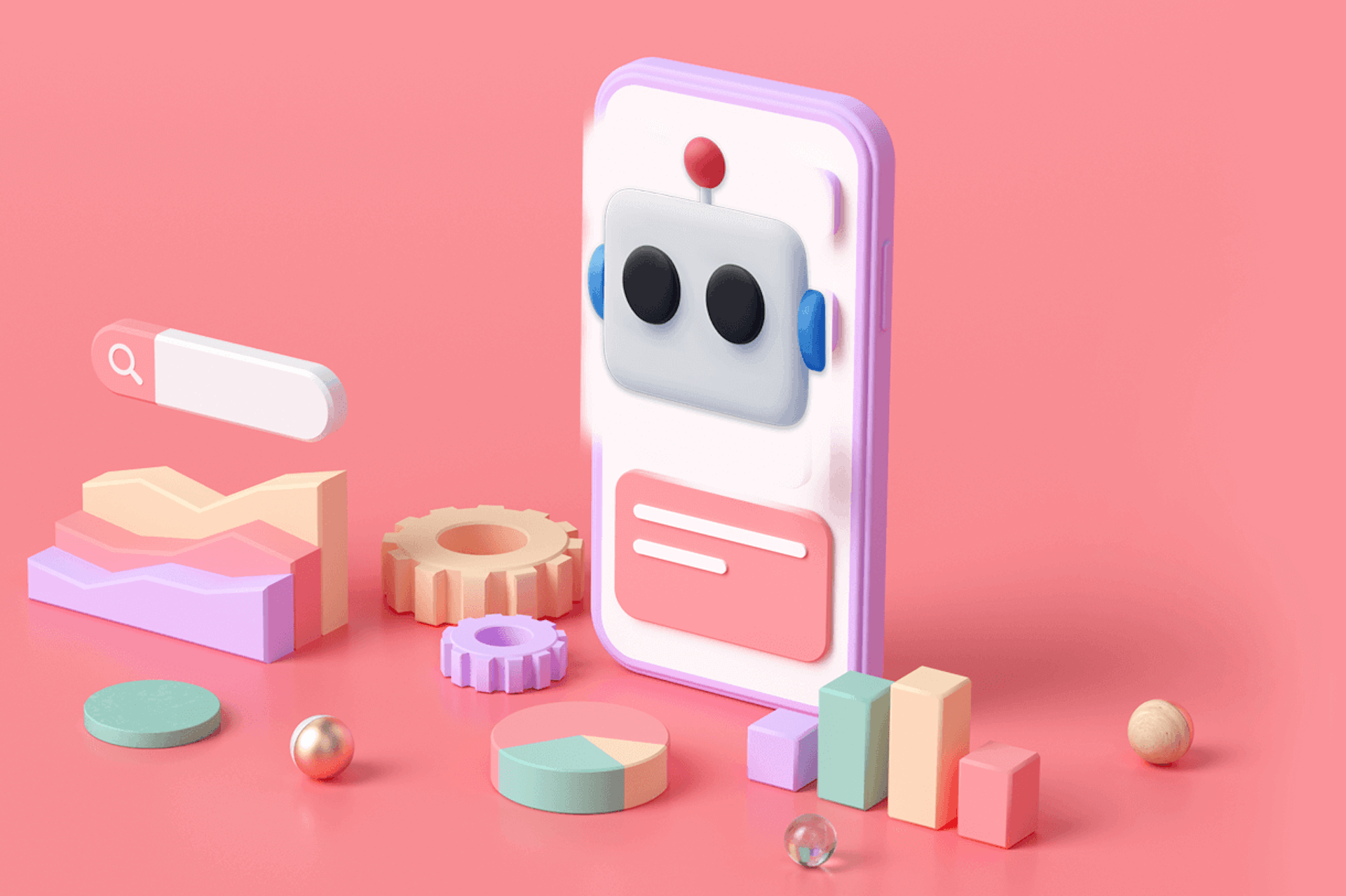 write a case study with an example to demonstrate the different types of normalization 3D Illustration of a smartphone with a bot on it surrounded by AI and data analytics symbols
