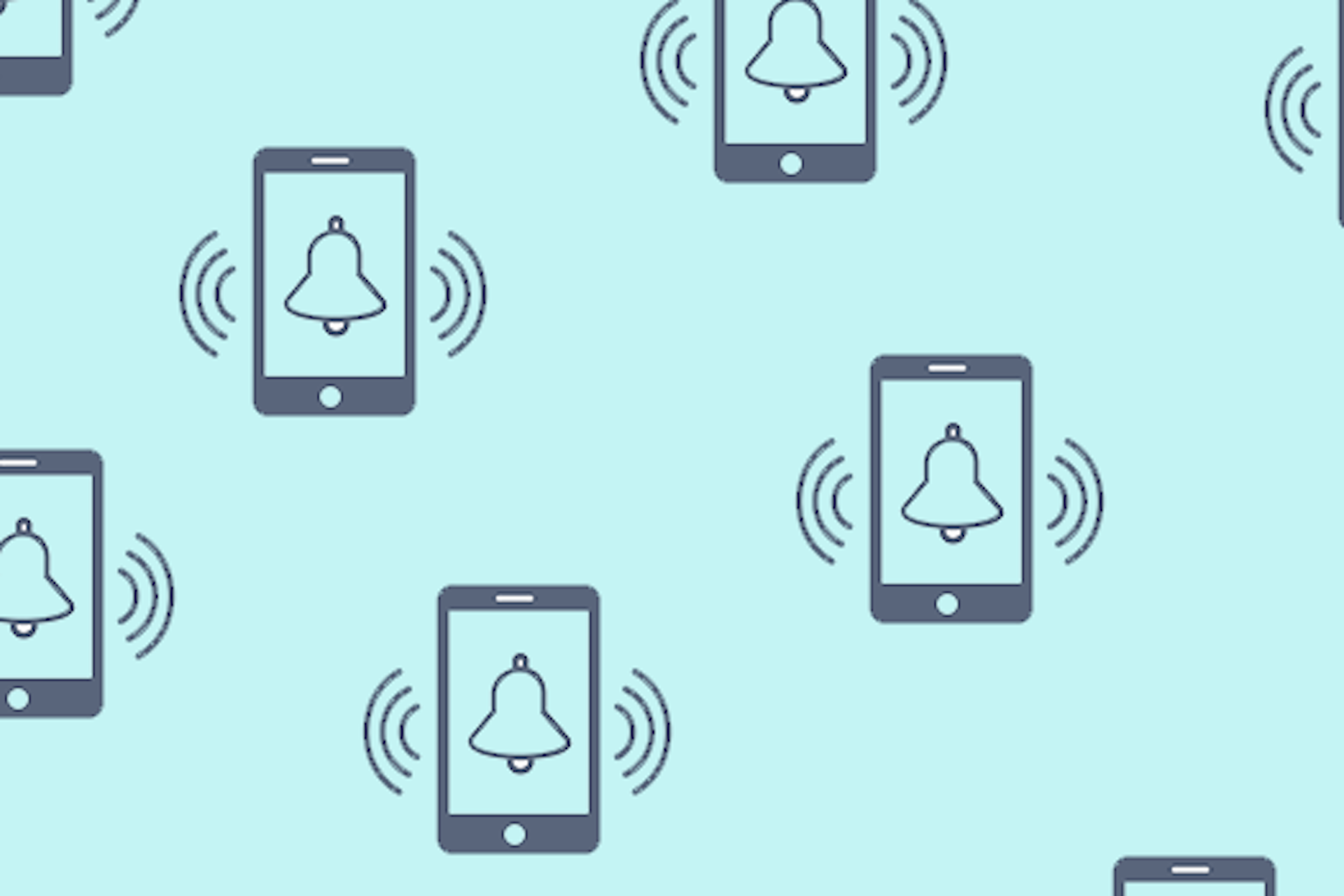 smartphone ringing icons for PR tools and apps