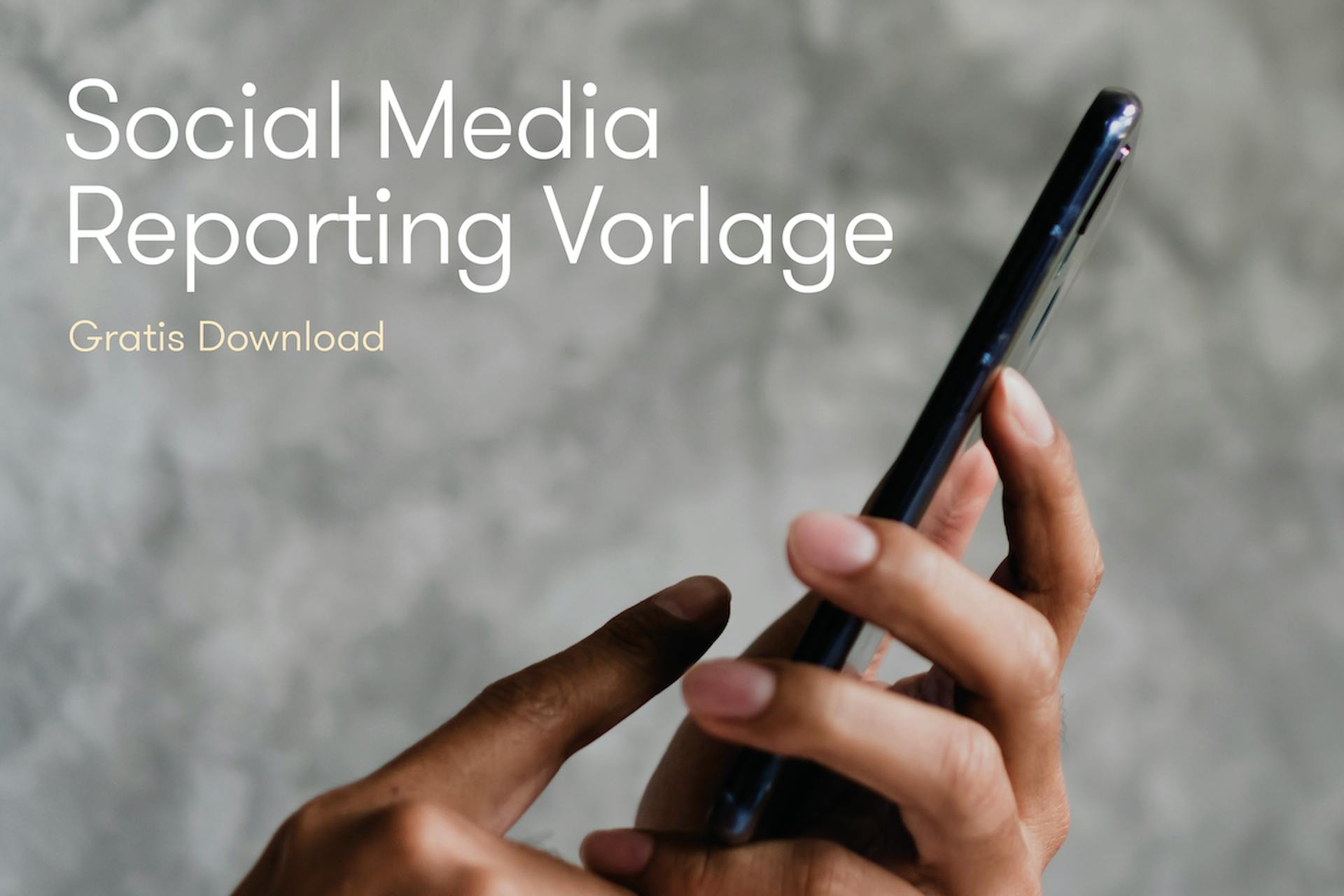 Social Media Reporting Vorlage