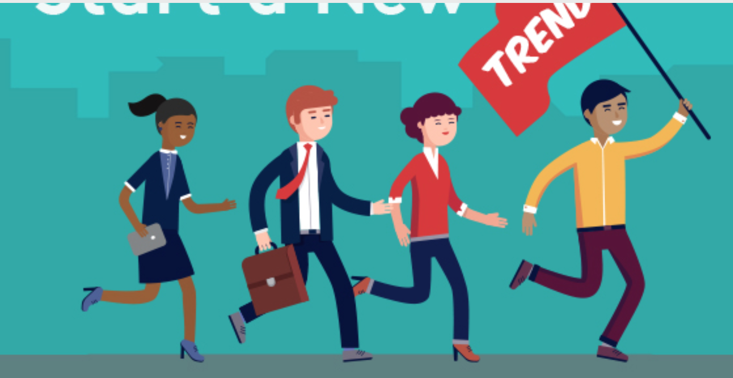 Starting a trend illustration