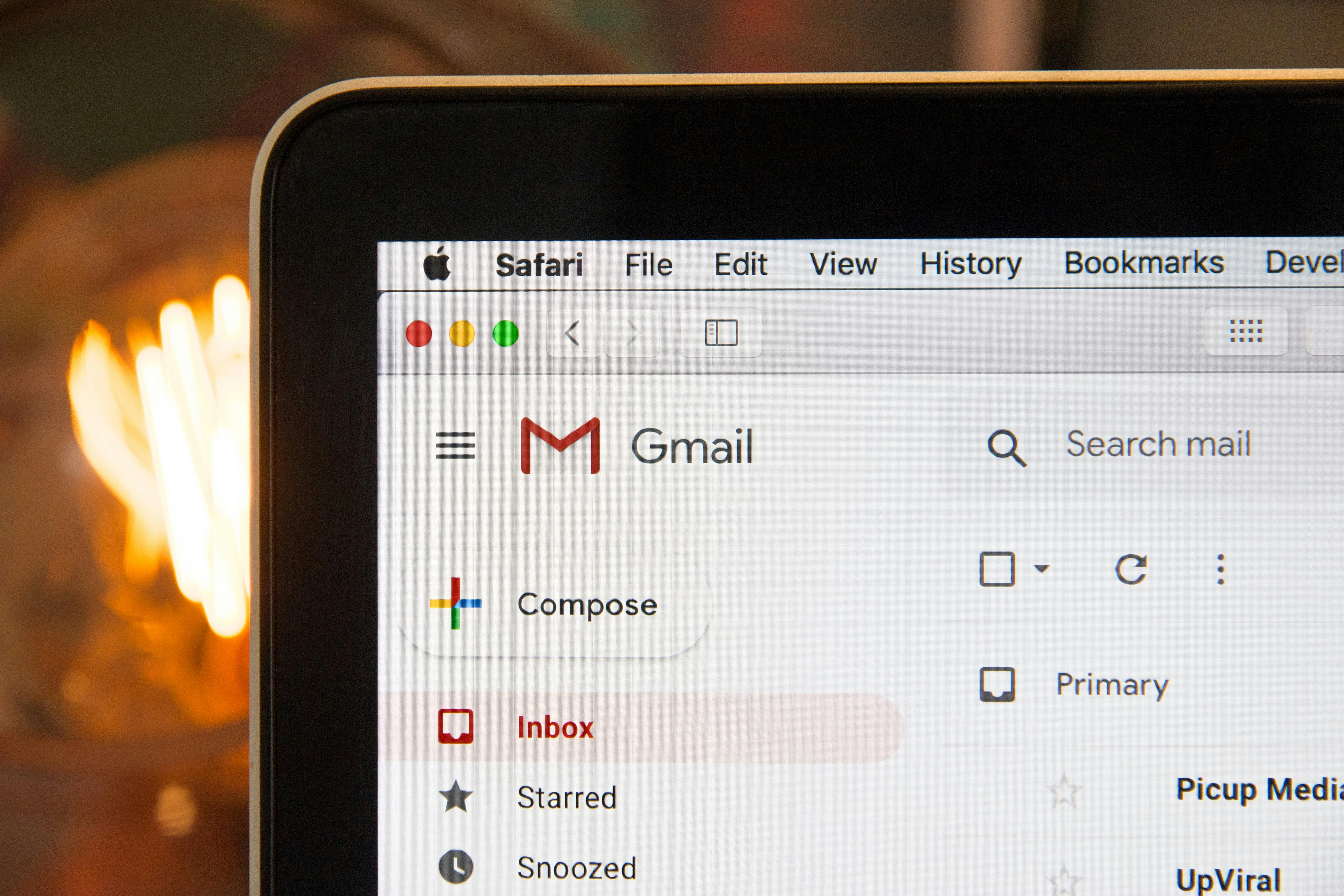 Gmail på Mac Safari