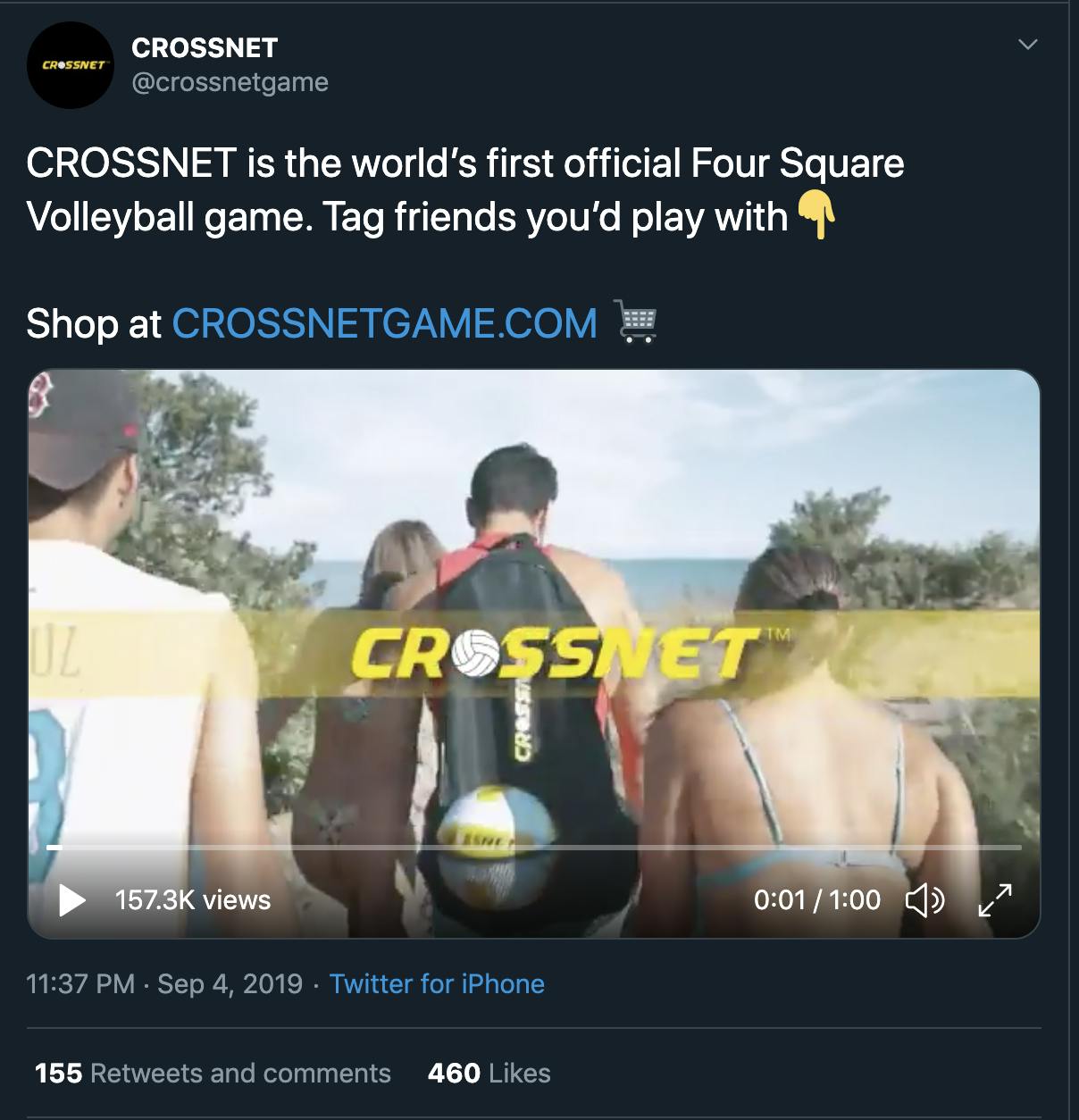 Twitter organic post van CROSSNET