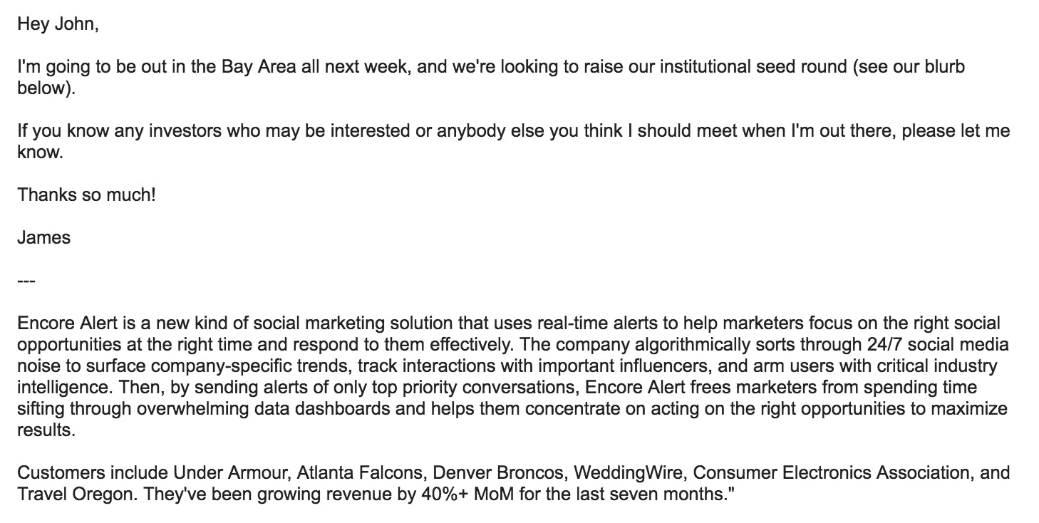 An example of a "forward-able" email