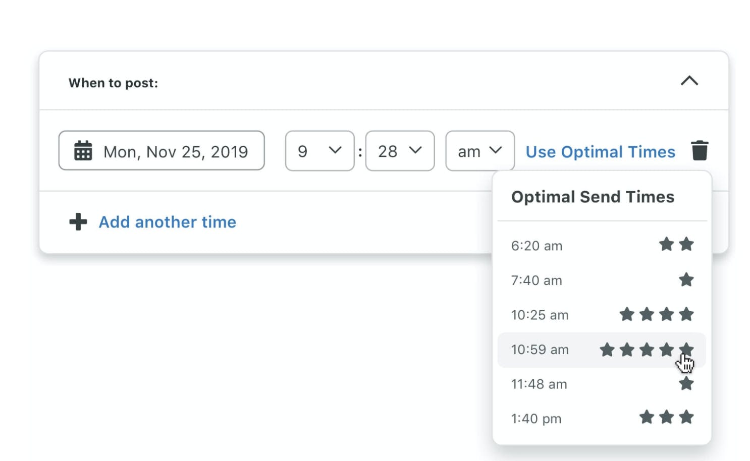 Sprout social's scheduling function