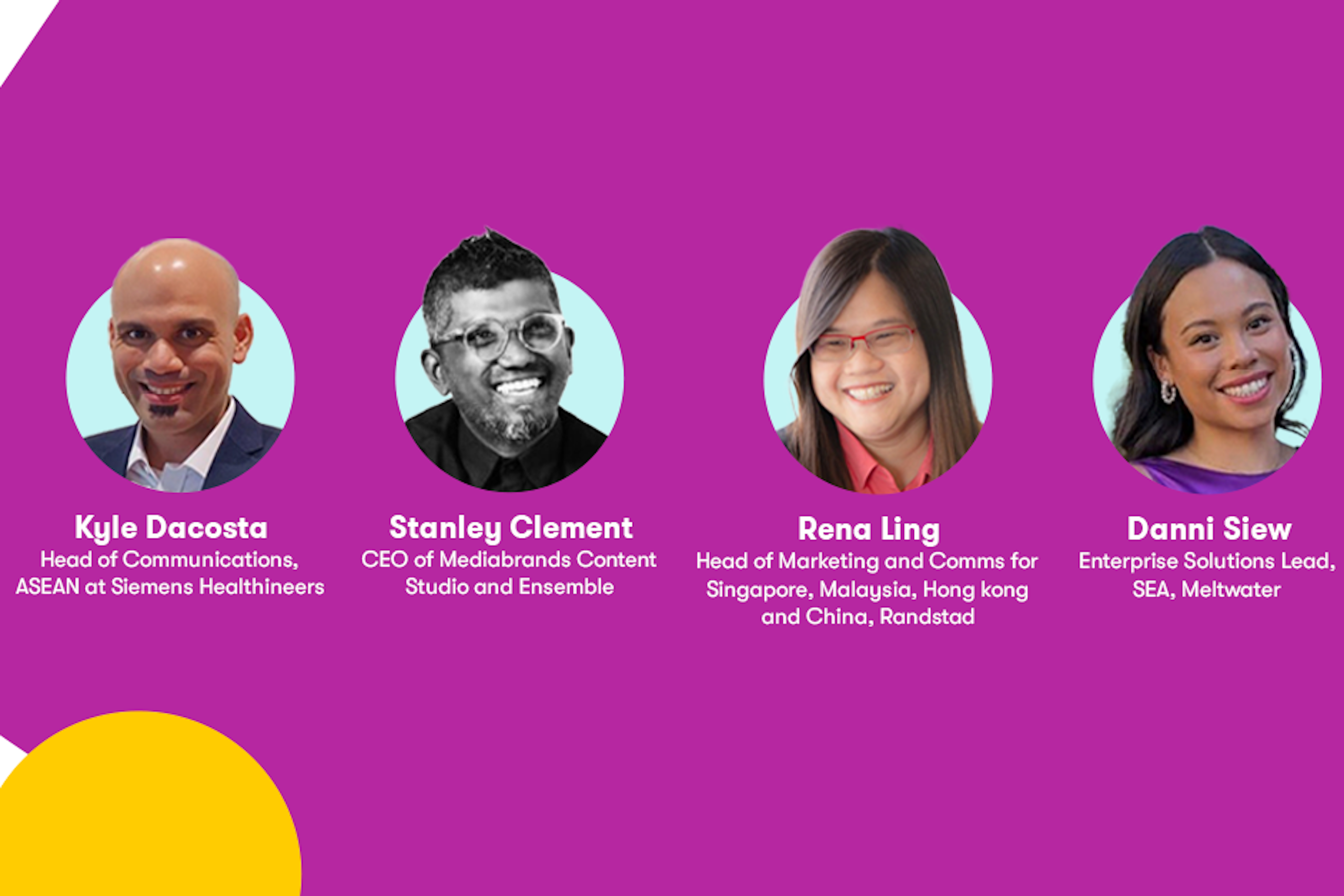 This is a promotional graphic for the AI webinar, featuring all of the speakers.