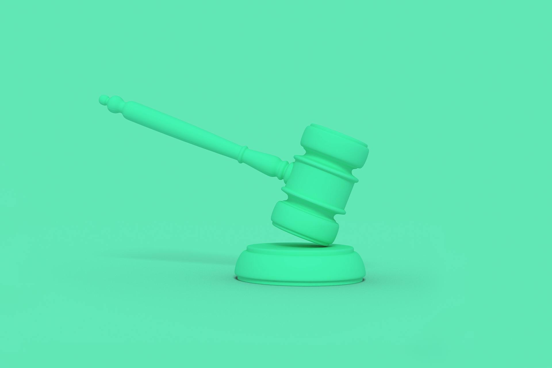 The judgement is in on your PR reputation! A green cartoon gavel is pictured being stuck down against a green backdrop
