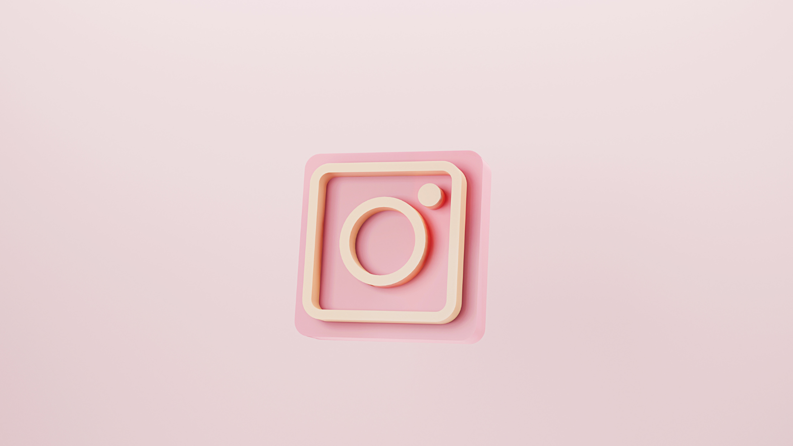 logo instagram sur fond rose 