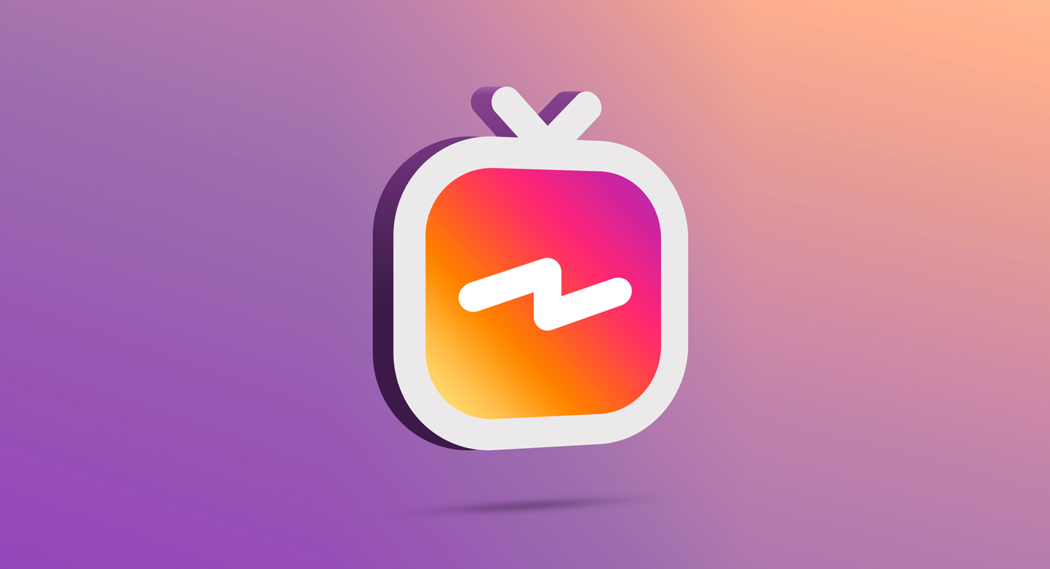 An illustrated image of the IGTV logo against a gradient background.
