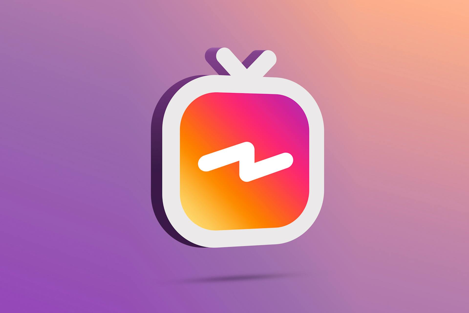 An illustrated image of the IGTV logo against a gradient background.