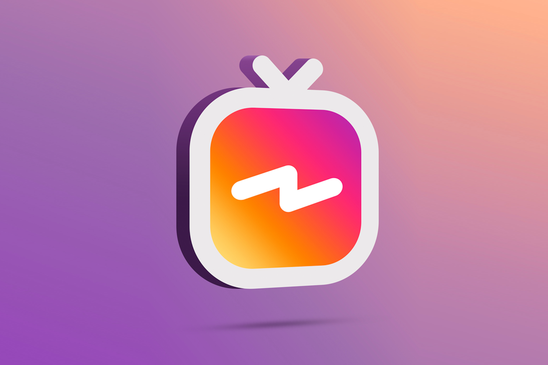 An illustrated image of the IGTV logo against a gradient background.