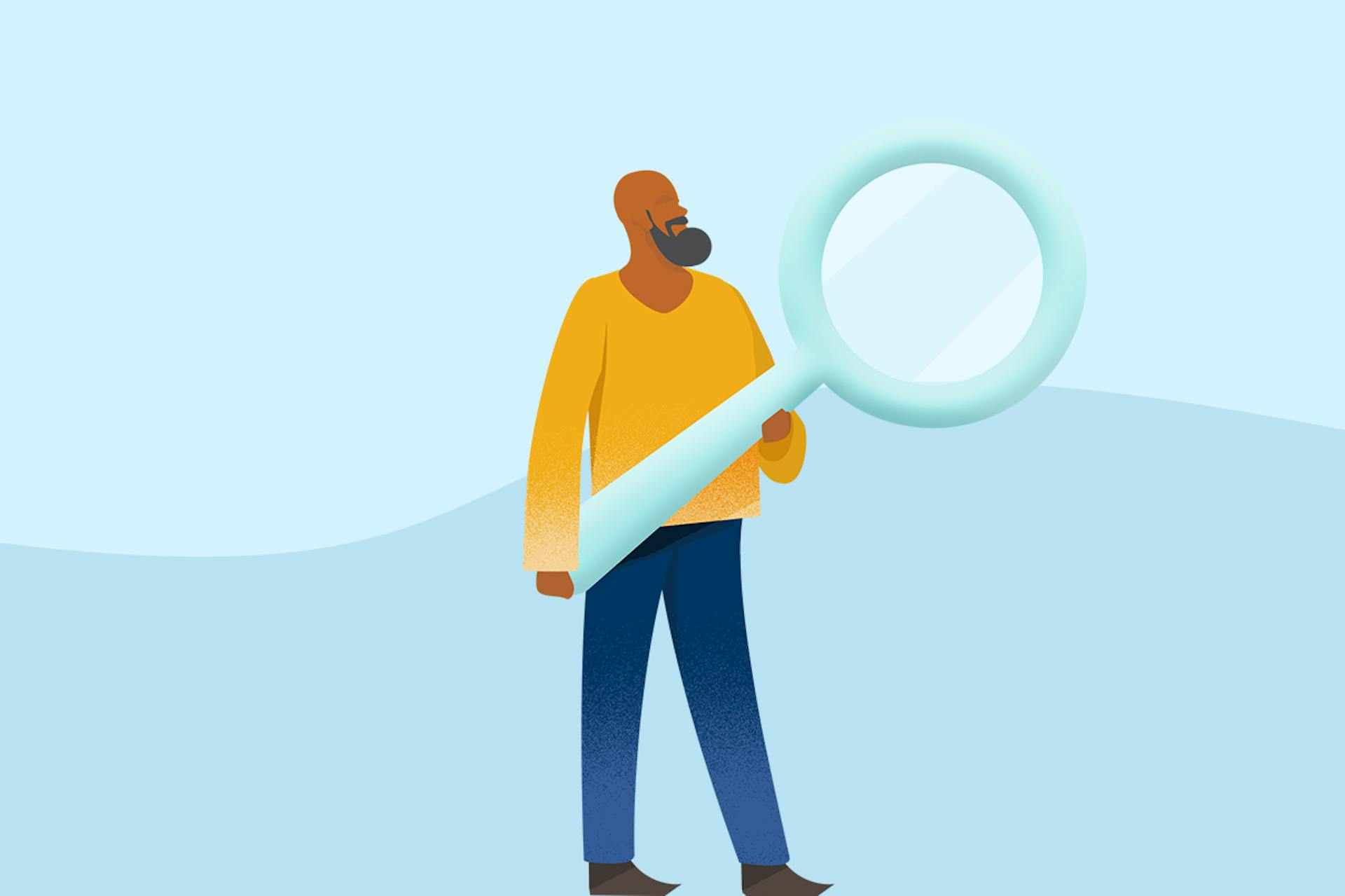 Looking for an alternative social media management solution? This image of a man holding a giant magnifying glass represents how monumental that search can feel. In this blog, we explore alternative social media solutions to Agorapulse.