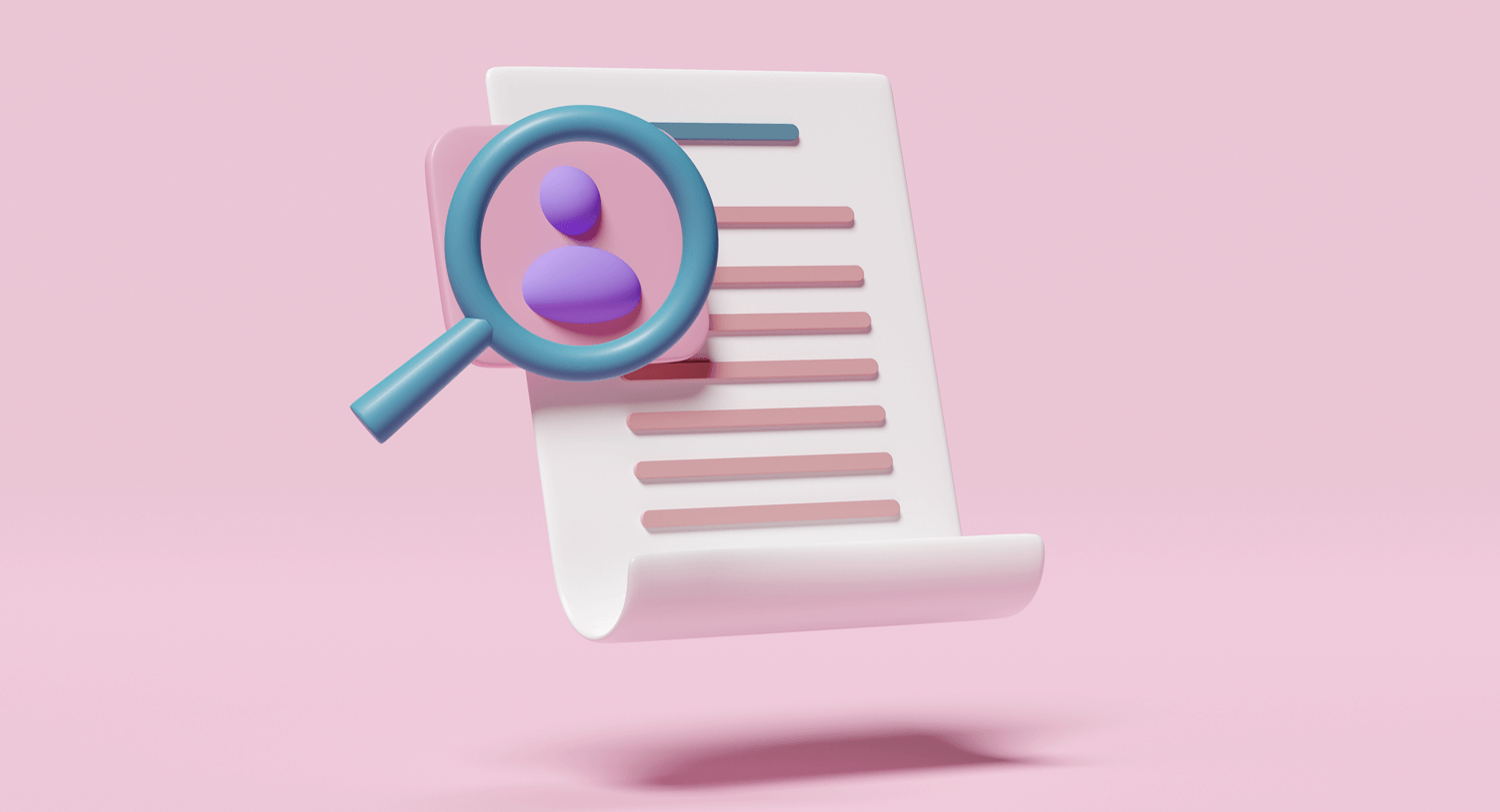 Illustration of a press release with a magnifying glass over a profile picture. Blog post on top 14 PR KPIs for successful PR measurment.